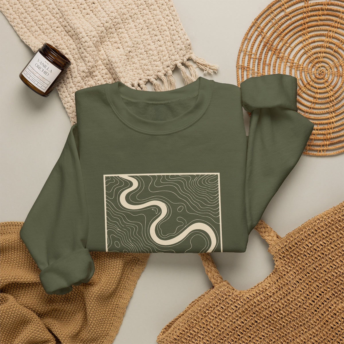 Jackson Topo Map Crewneck Sweatshirt