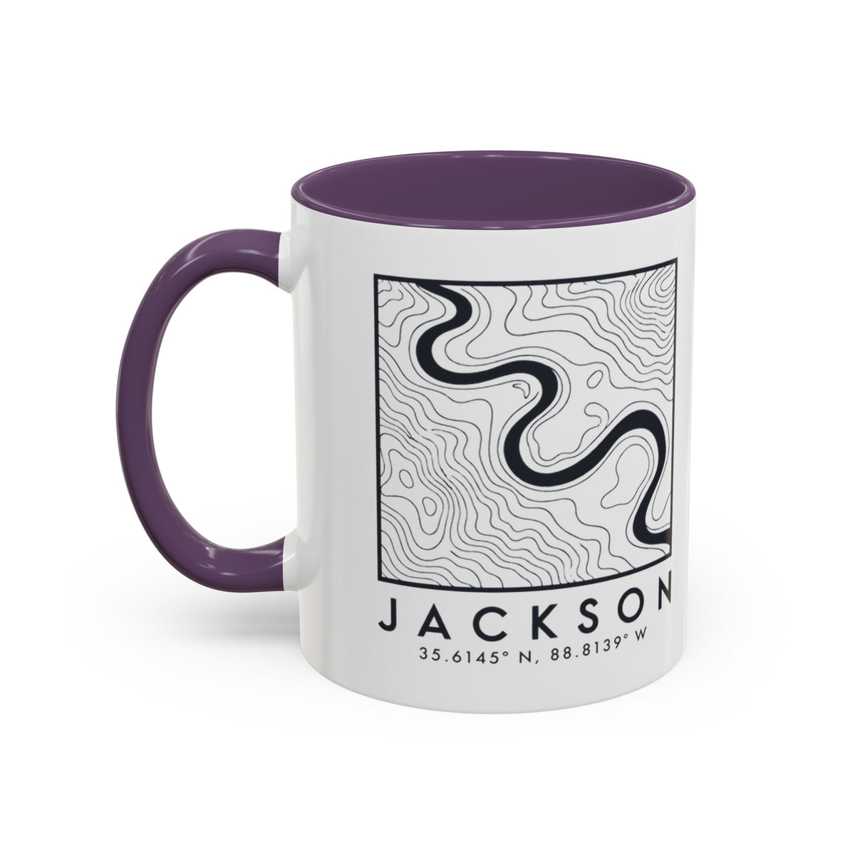 Jackson Topo Map Accent Mug