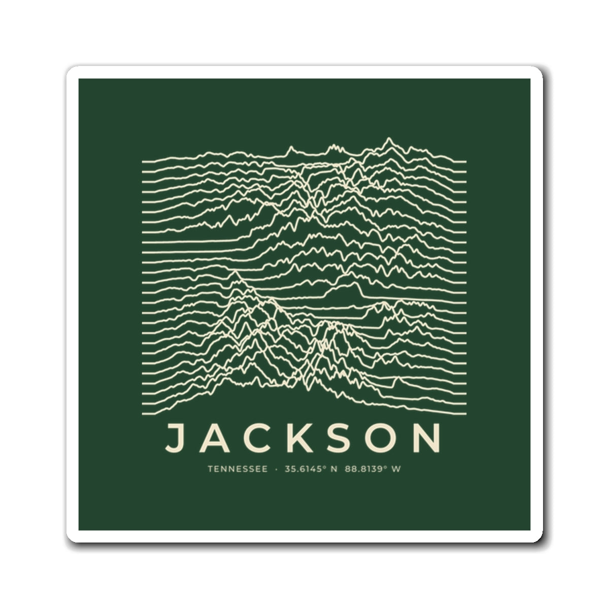 Jackson Ridgeline Magnet (Forest Green)