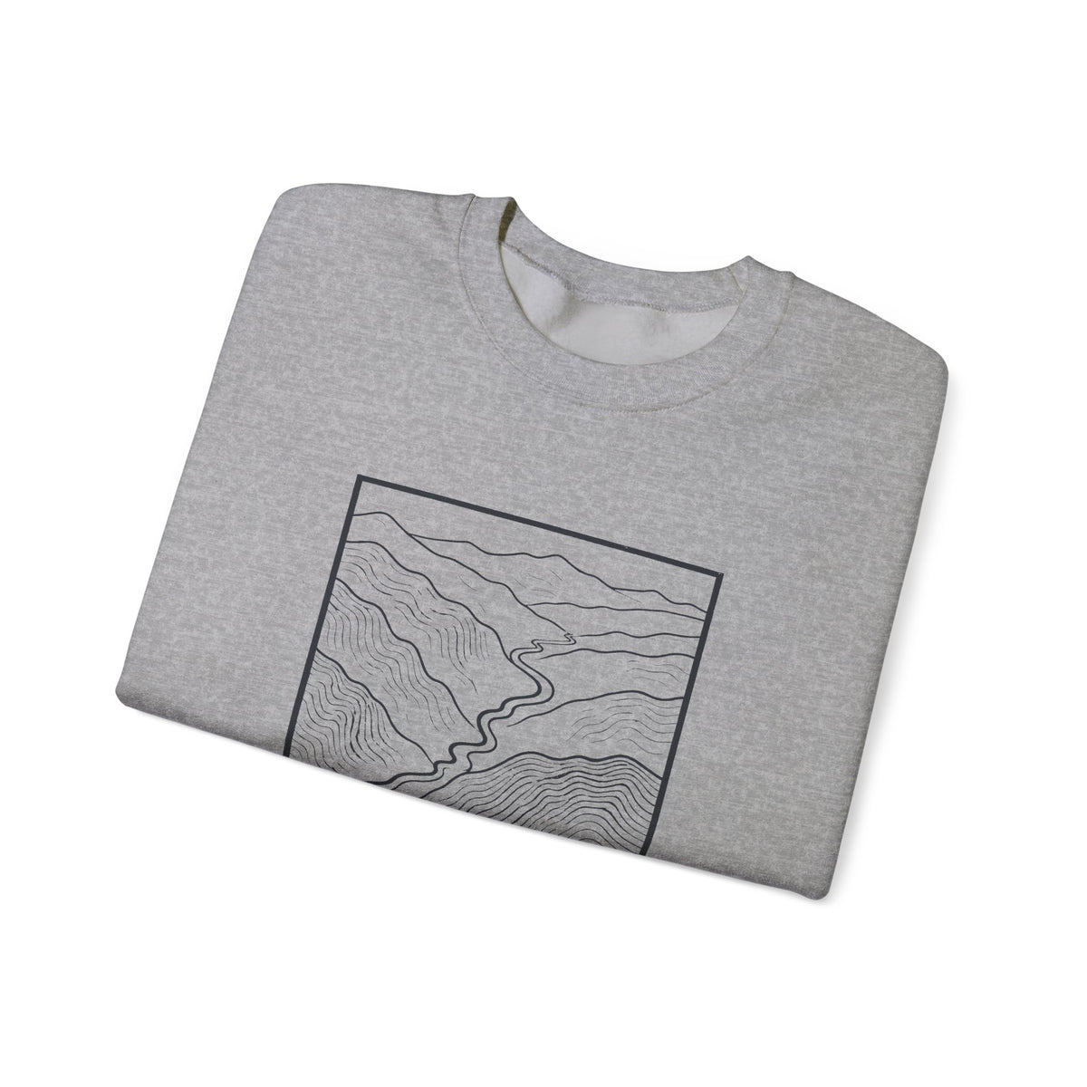 Johnson City Topo Map Crewneck Sweatshirt