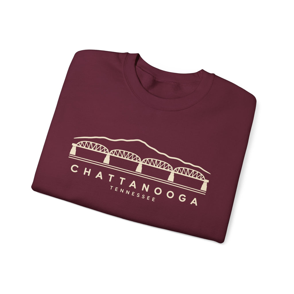 Chattanooga Walnut Street Bridge Crewneck Sweatshirt