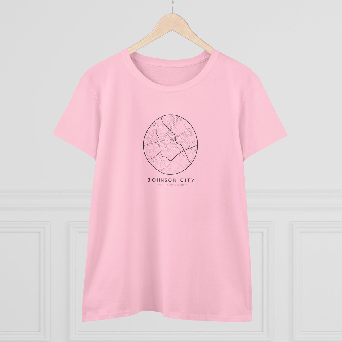 Johnson City Street Map Women's T-Shirt