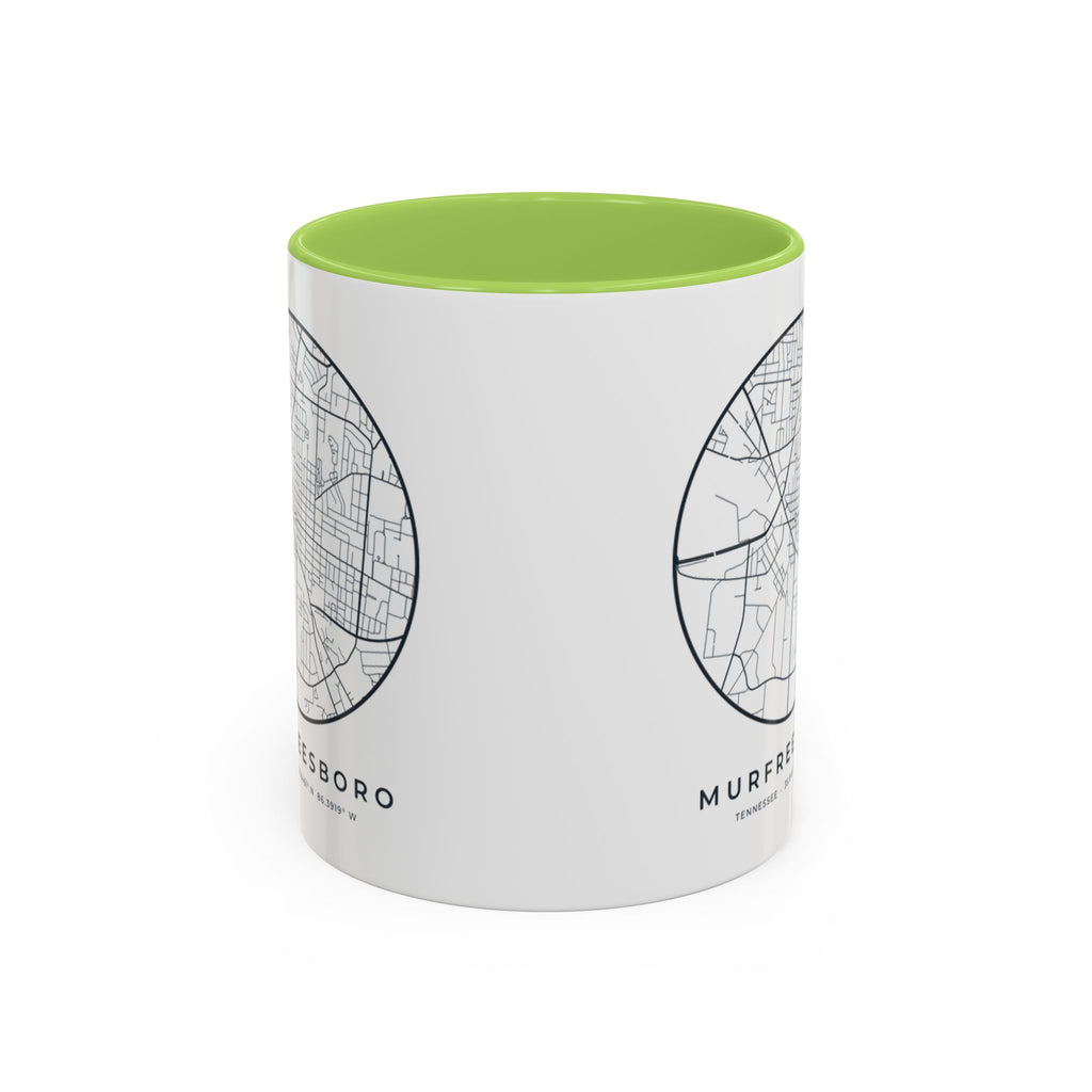 Murfreesboro Street Map Accent Mug