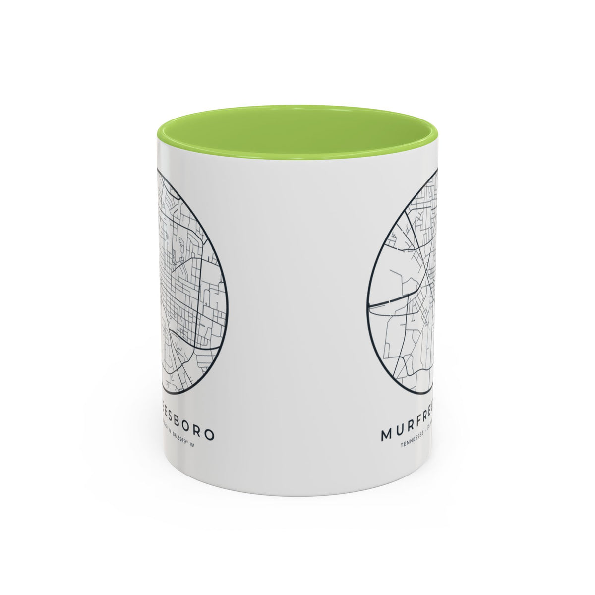 Murfreesboro Street Map Accent Mug