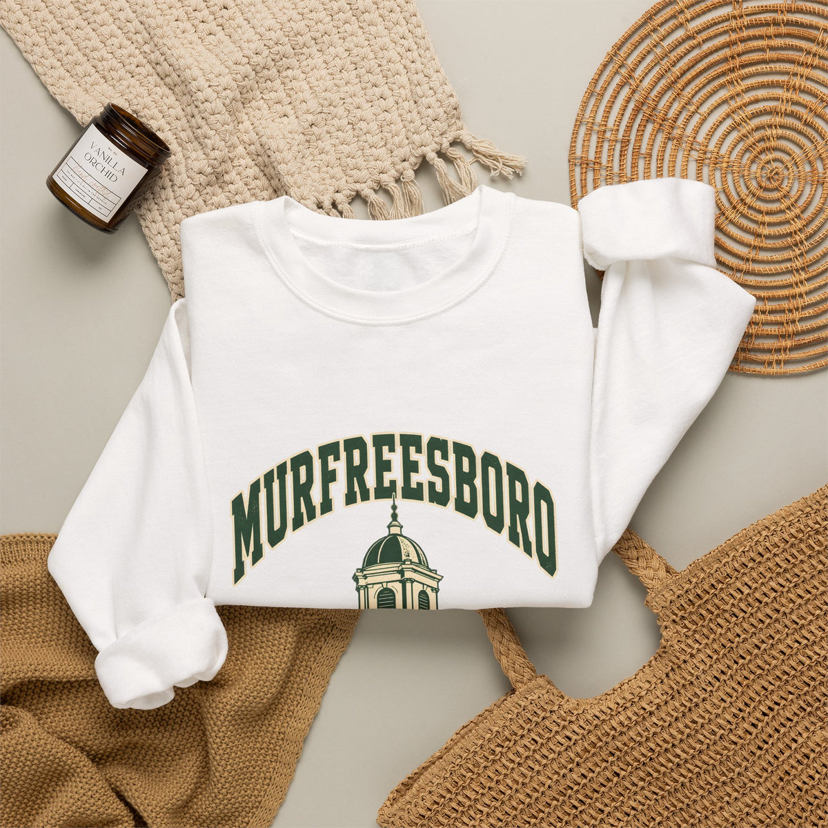Murfreesboro Vintage Varsity Crewneck Sweatshirt