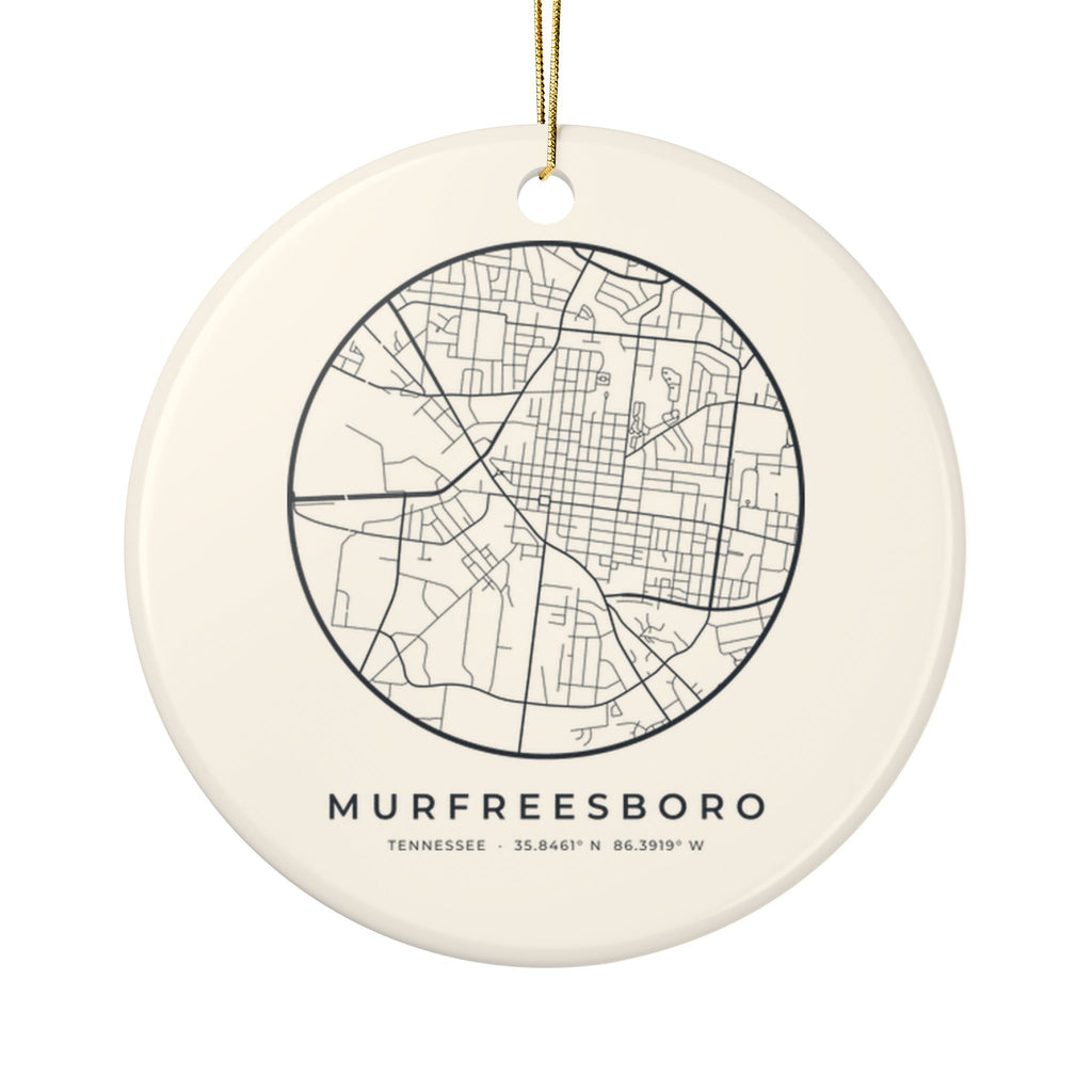 Murfreesboro Street Map Ornament