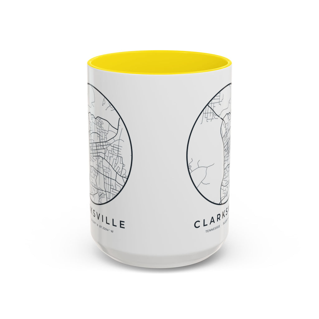 Clarksville Street Map Accent Mug
