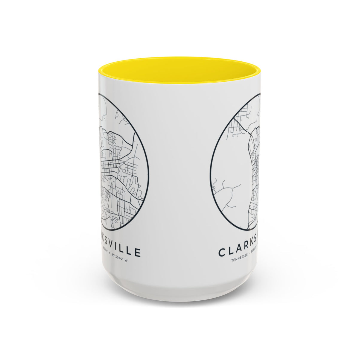 Clarksville Street Map Accent Mug