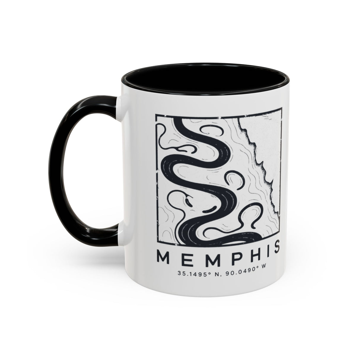 Memphis Topo Map Accent Mug