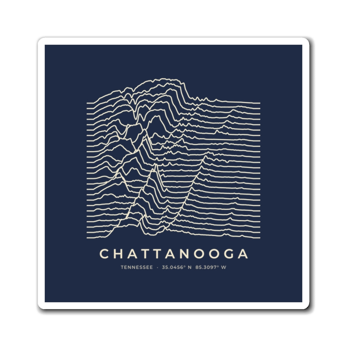 Chattanooga Ridgeline Magnet (Navy)
