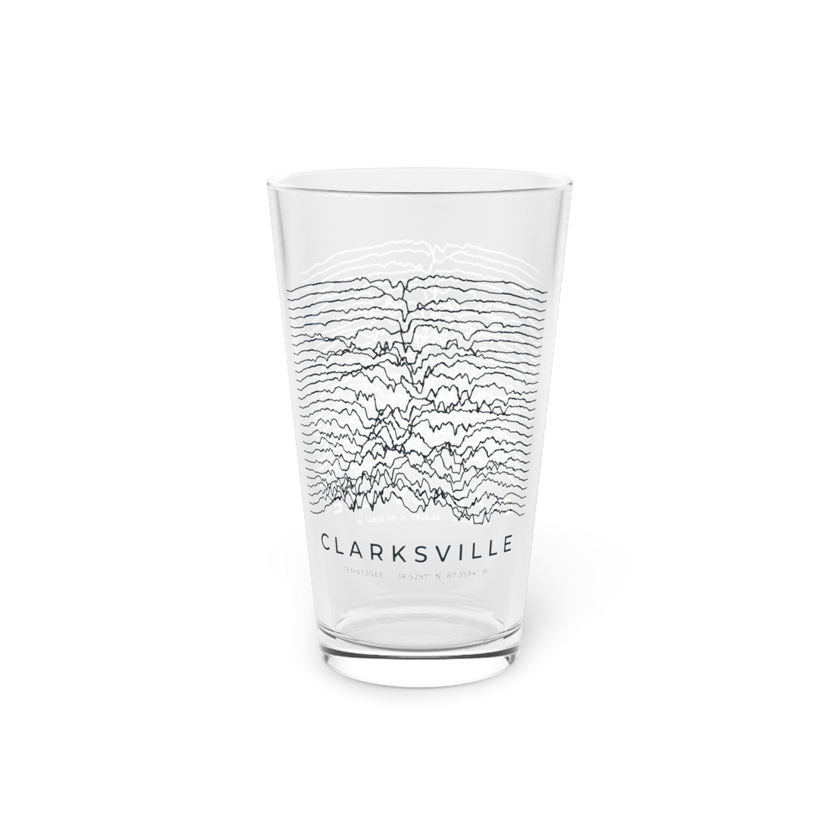 Clarksville Ridgeline Pint Glass