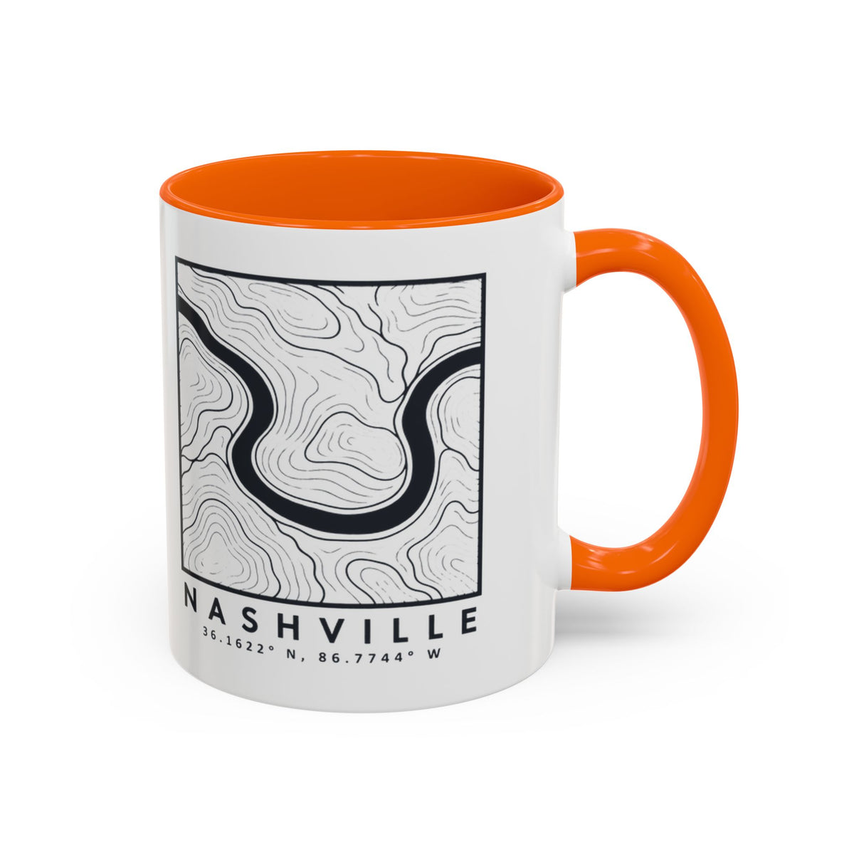 Nashville Topo Map Accent Mug