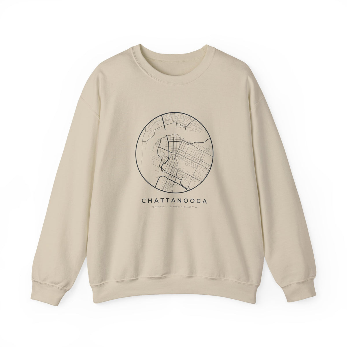 Chattanooga Street Map Crewneck Sweatshirt