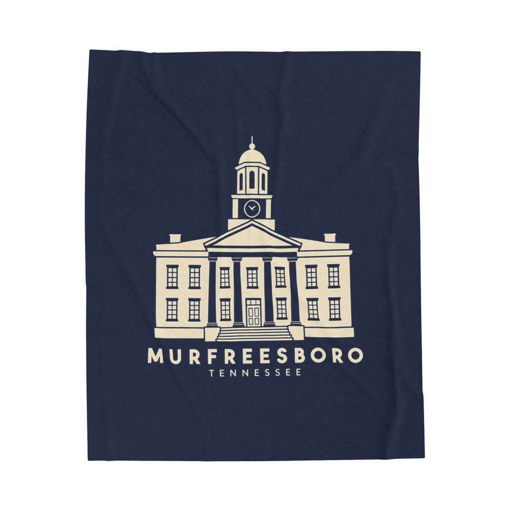 Murfreesboro Rutherford County Courthouse Blanket (Navy)