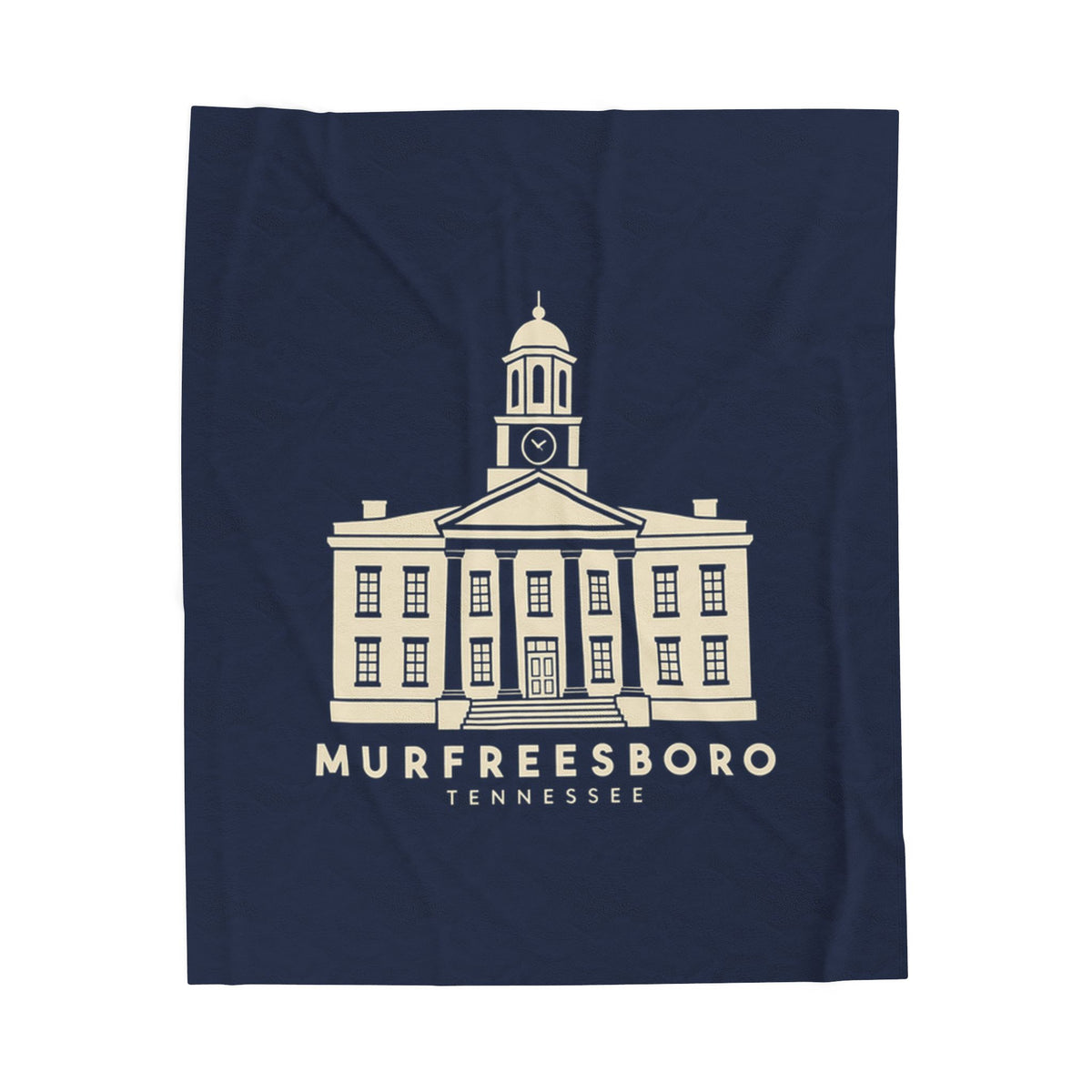 Murfreesboro Rutherford County Courthouse Blanket (Navy)