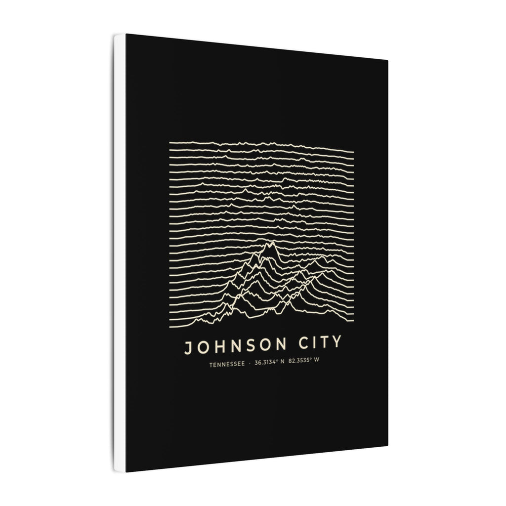Johnson City Ridgeline Canvas Print (Black)
