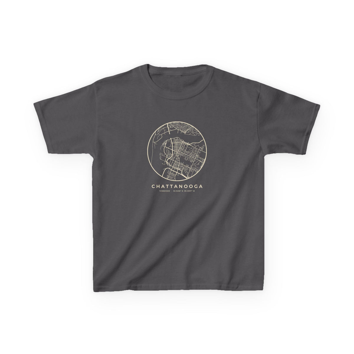 Chattanooga Street Map Kids T-Shirt
