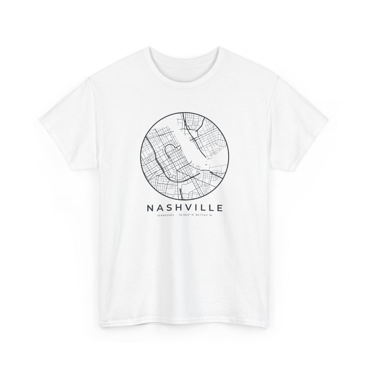 Nashville Street Map T-Shirt