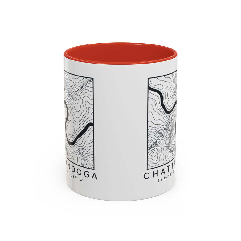 Chattanooga Topo Map Accent Mug