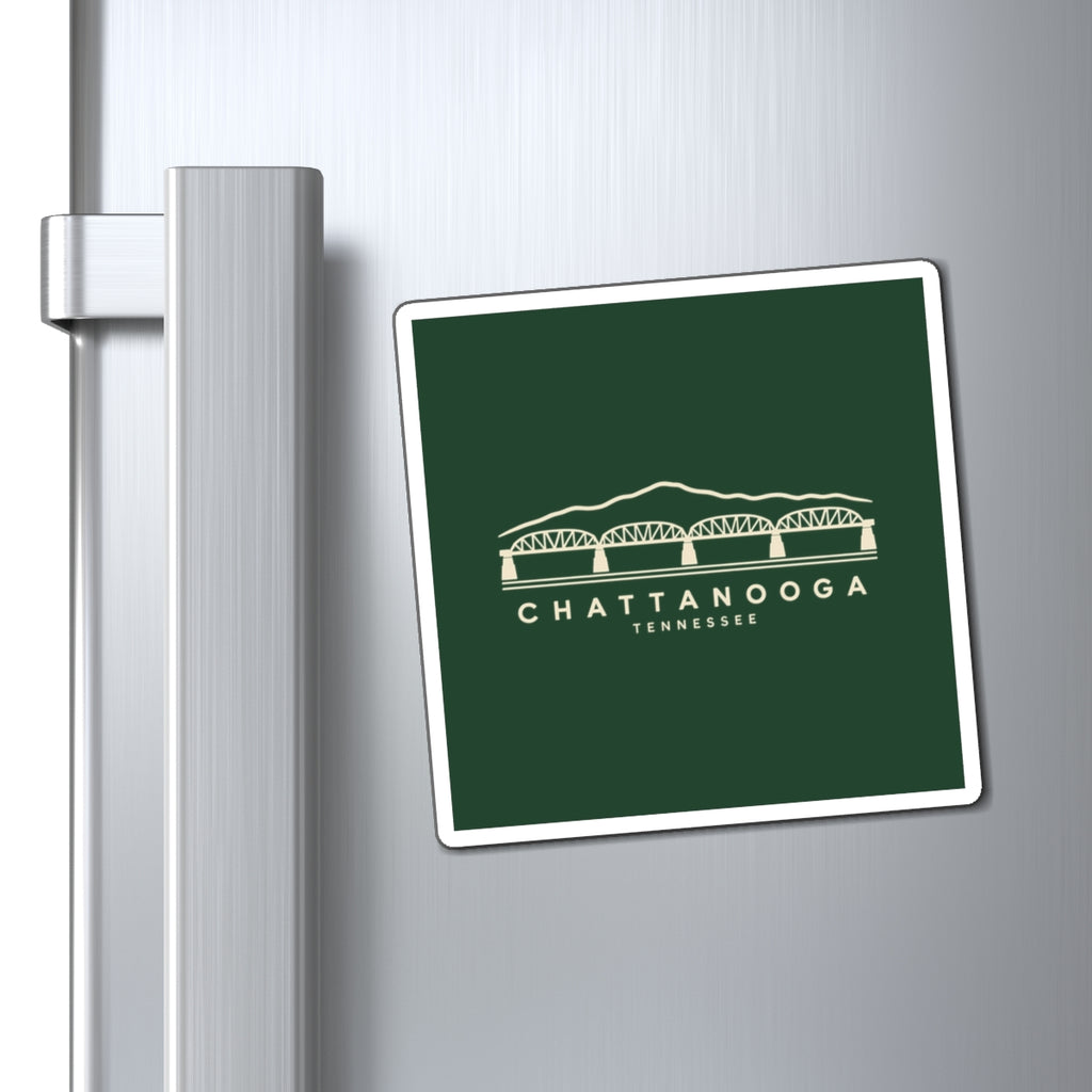 Chattanooga Walnut Street Bridge Magnet (Forest Green)