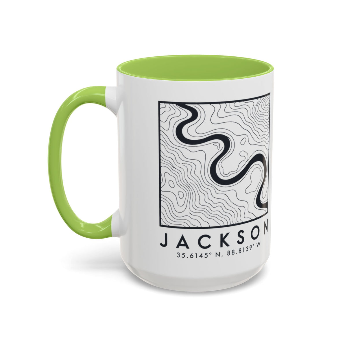 Jackson Topo Map Accent Mug