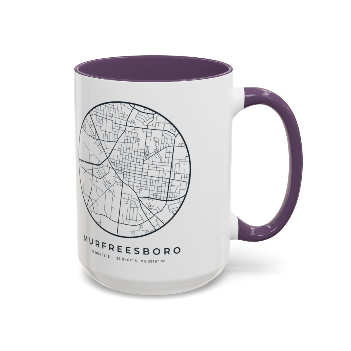 Murfreesboro Street Map Accent Mug