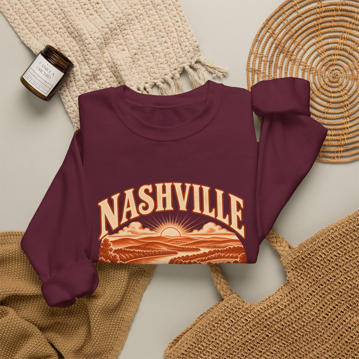 Nashville Engraved Valley Crewneck Sweatshirt