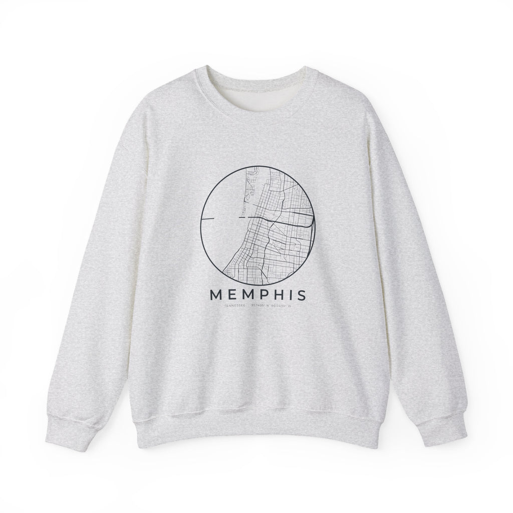 Memphis Street Map Crewneck Sweatshirt