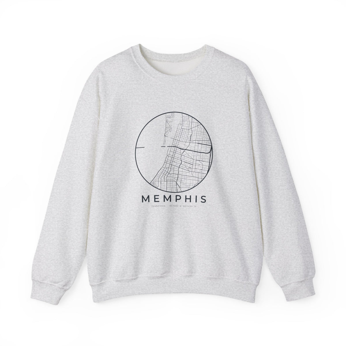 Memphis Street Map Crewneck Sweatshirt