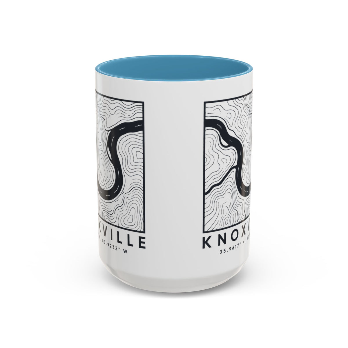 Knoxville Topo Map Accent Mug