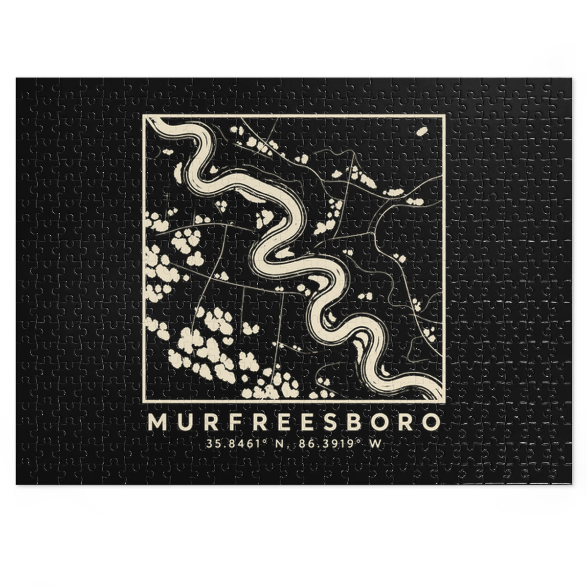 Murfreesboro Topo Map Puzzle (Black)