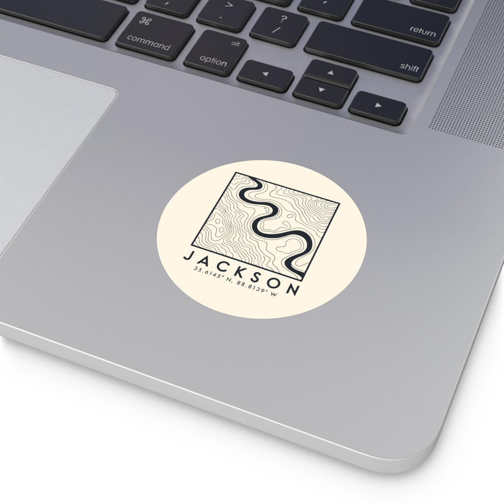 Jackson Topo Map Sticker