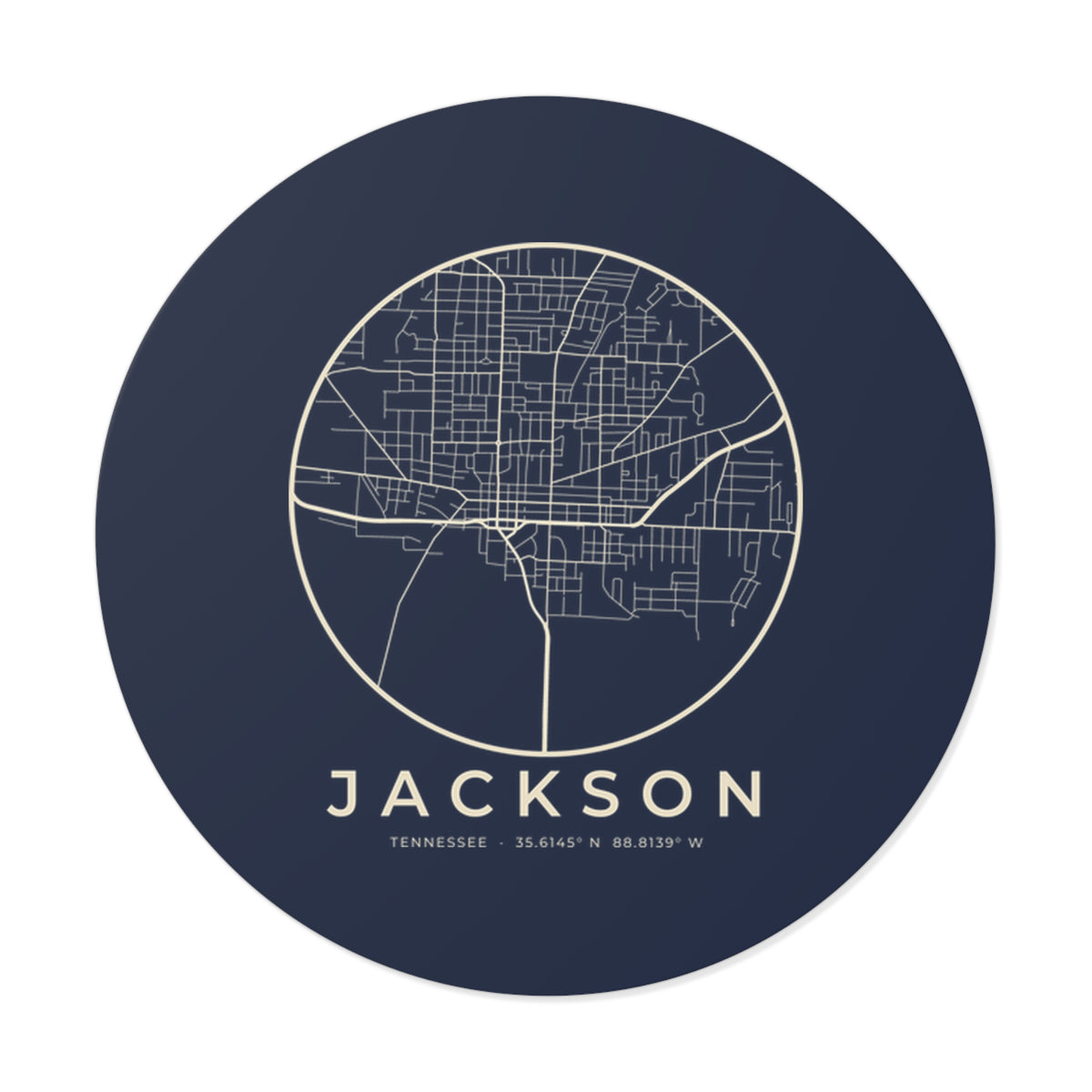 Jackson Street Map Sticker (Navy)