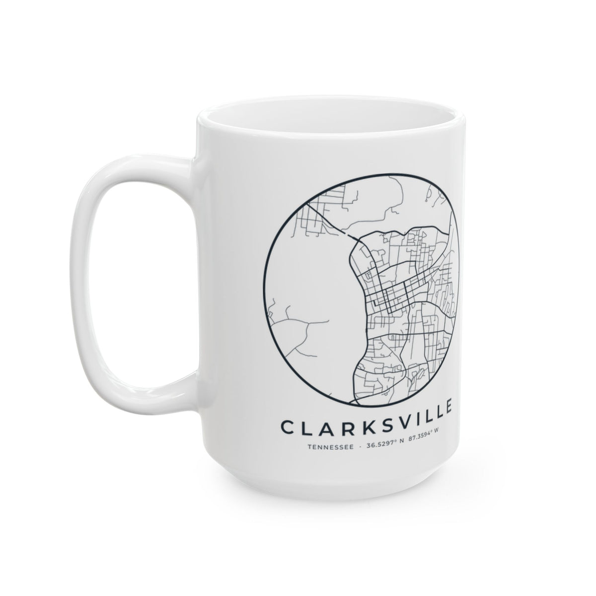 Clarksville Street Map Mug