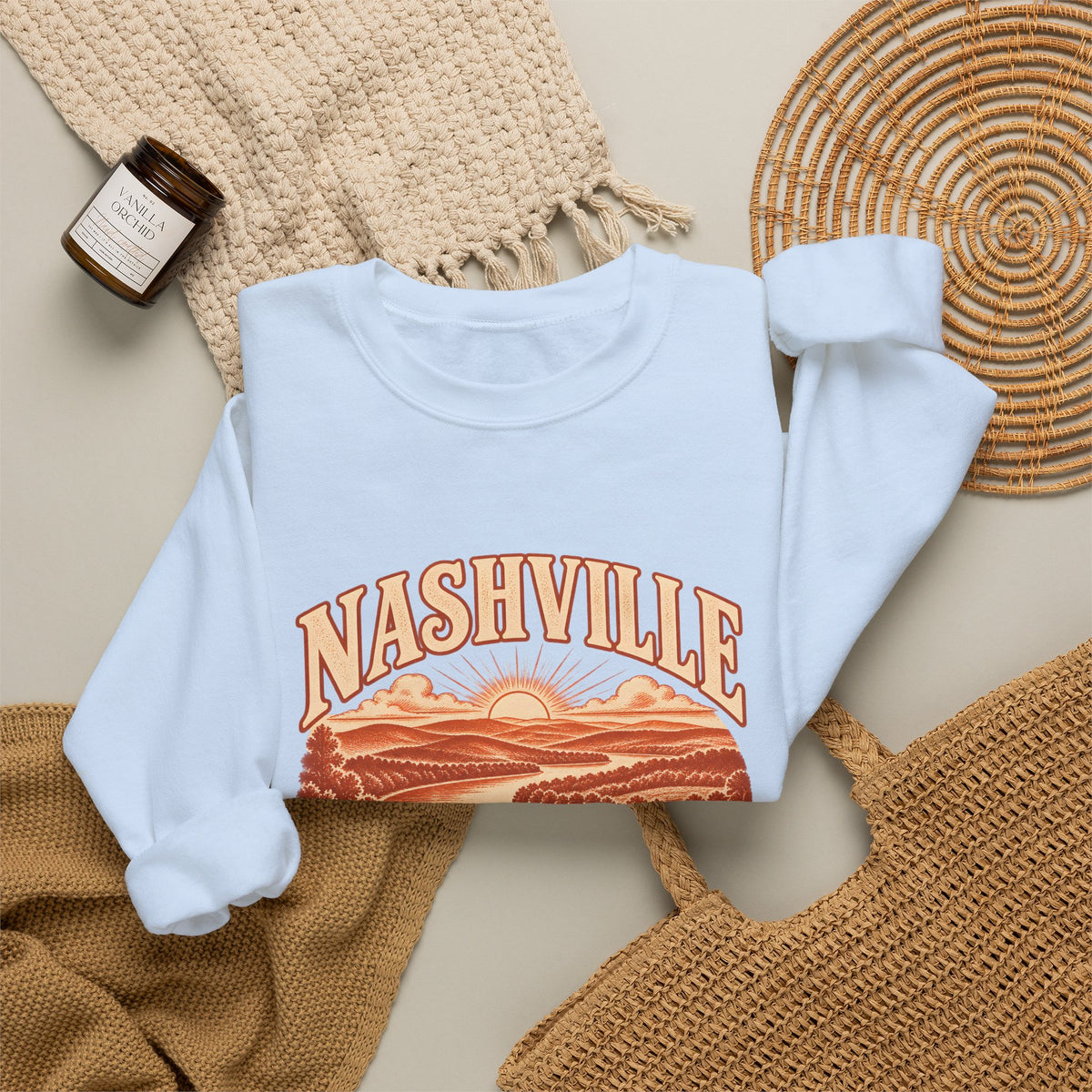 Nashville Engraved Valley Crewneck Sweatshirt