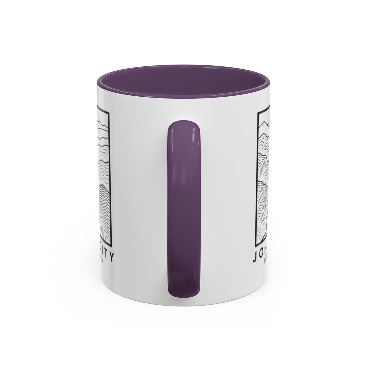 Johnson City Topo Map Accent Mug