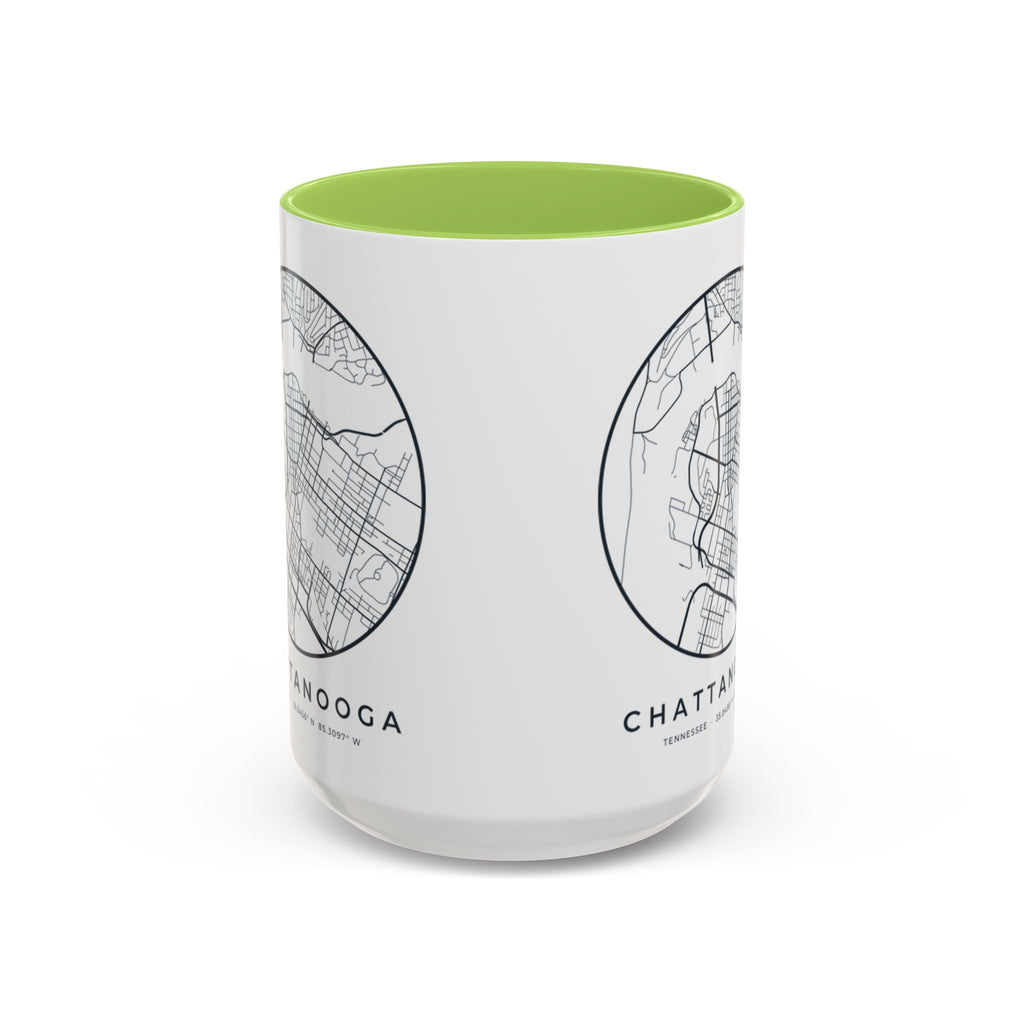 Chattanooga Street Map Accent Mug