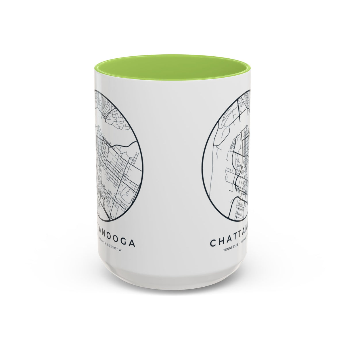 Chattanooga Street Map Accent Mug