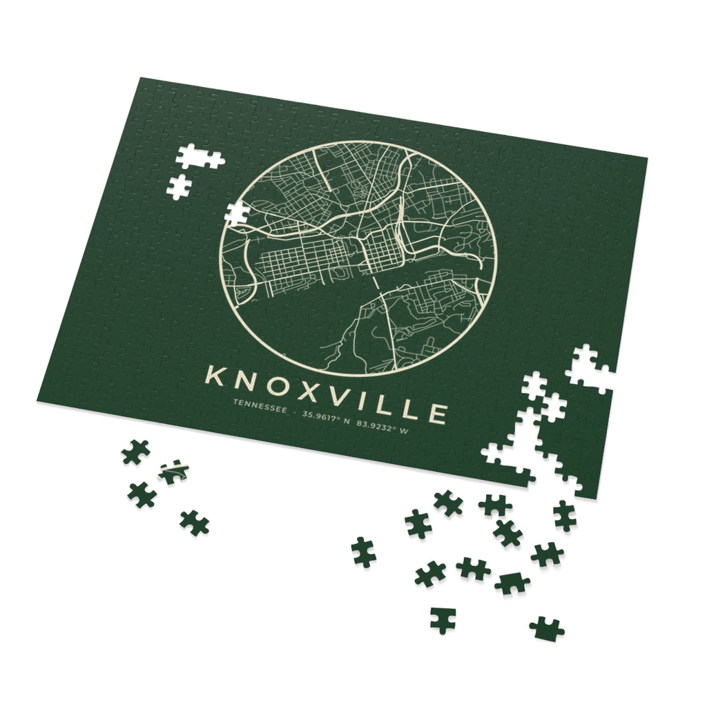 Knoxville Street Map Puzzle (Forest Green)