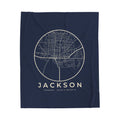 Jackson Street Map Blanket (Navy)