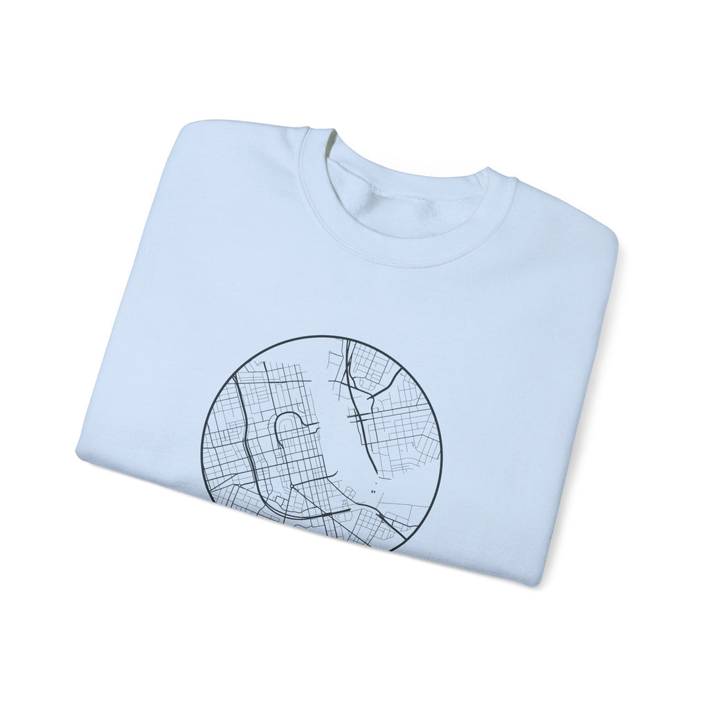 Nashville Street Map Crewneck Sweatshirt
