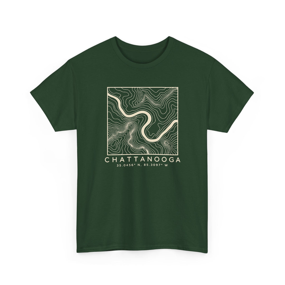 Chattanooga Topo Map T-Shirt