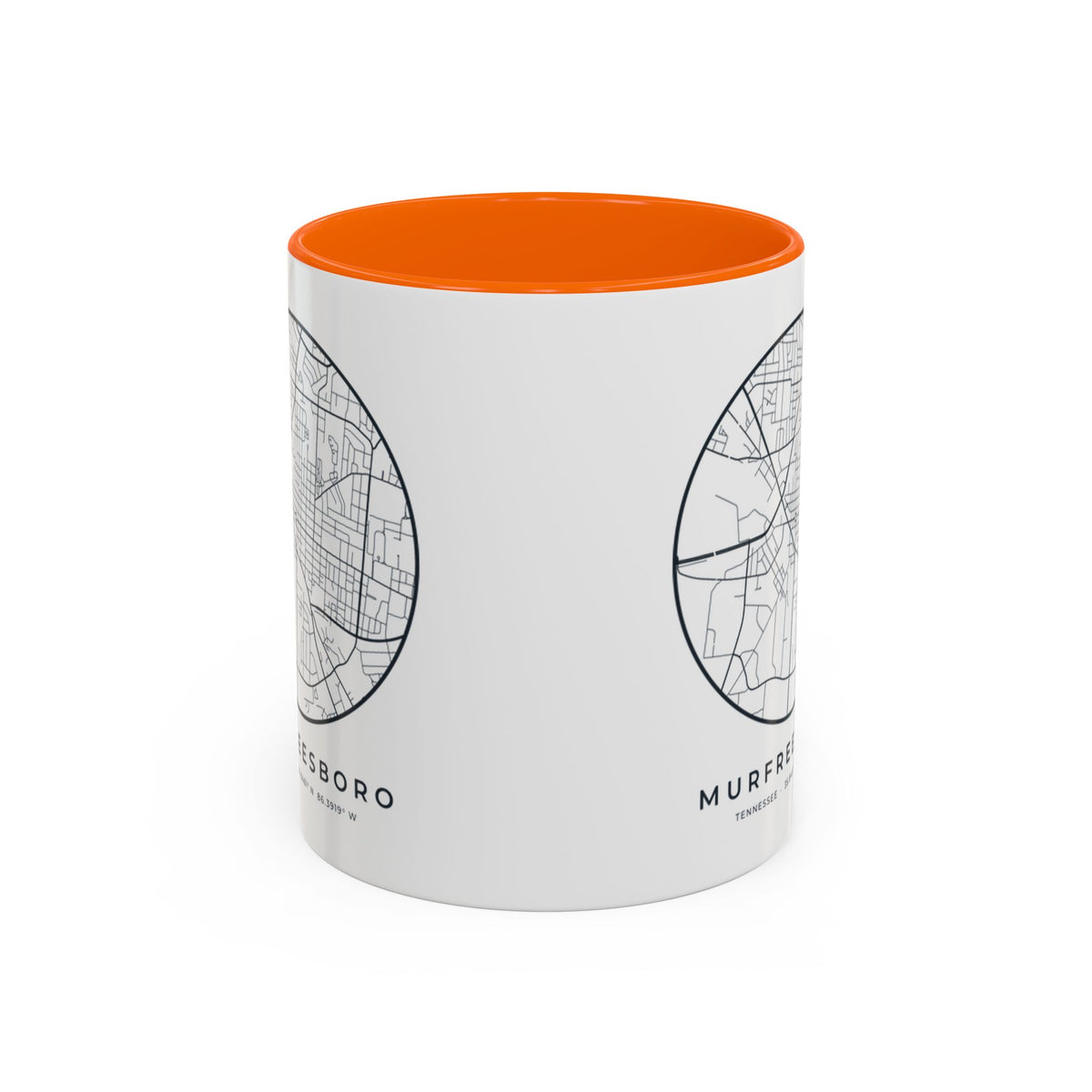 Murfreesboro Street Map Accent Mug
