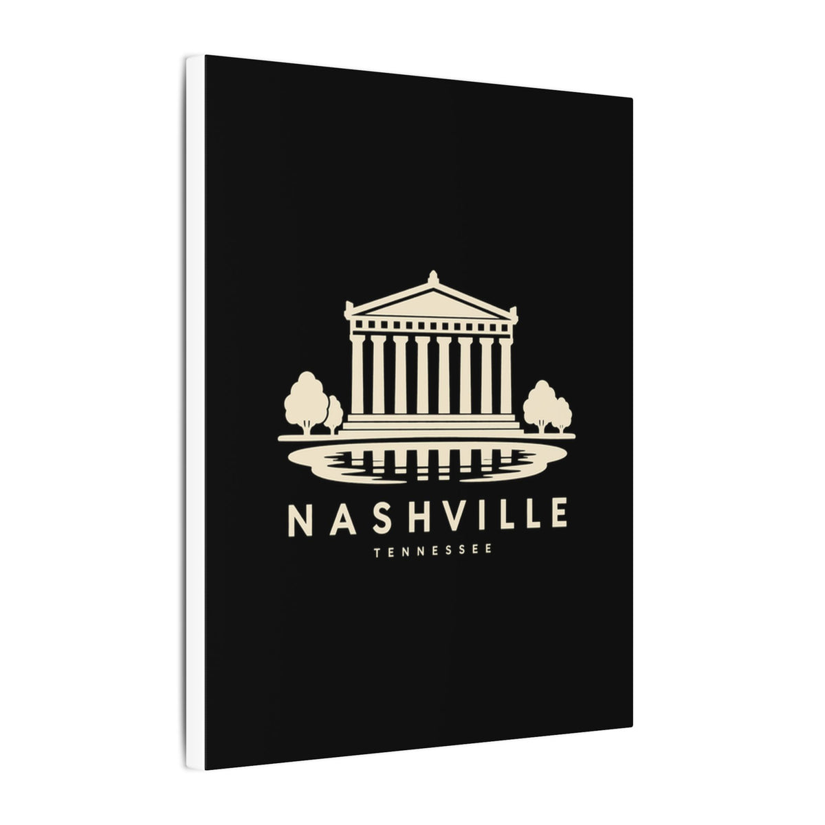 Nashville Parthenon Canvas Print (Black)