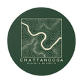 Chattanooga Topo Map Sticker (Forest Green)