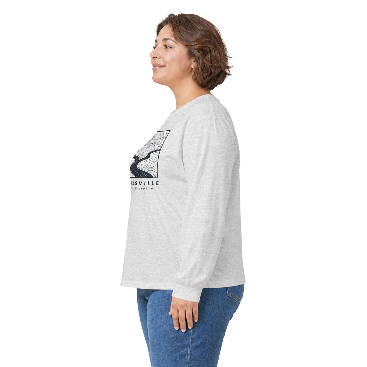 Clarksville Topo Map Long Sleeve T-Shirt