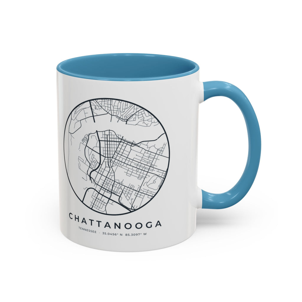 Chattanooga Street Map Accent Mug