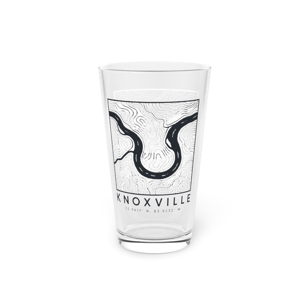 Knoxville Topo Map Pint Glass