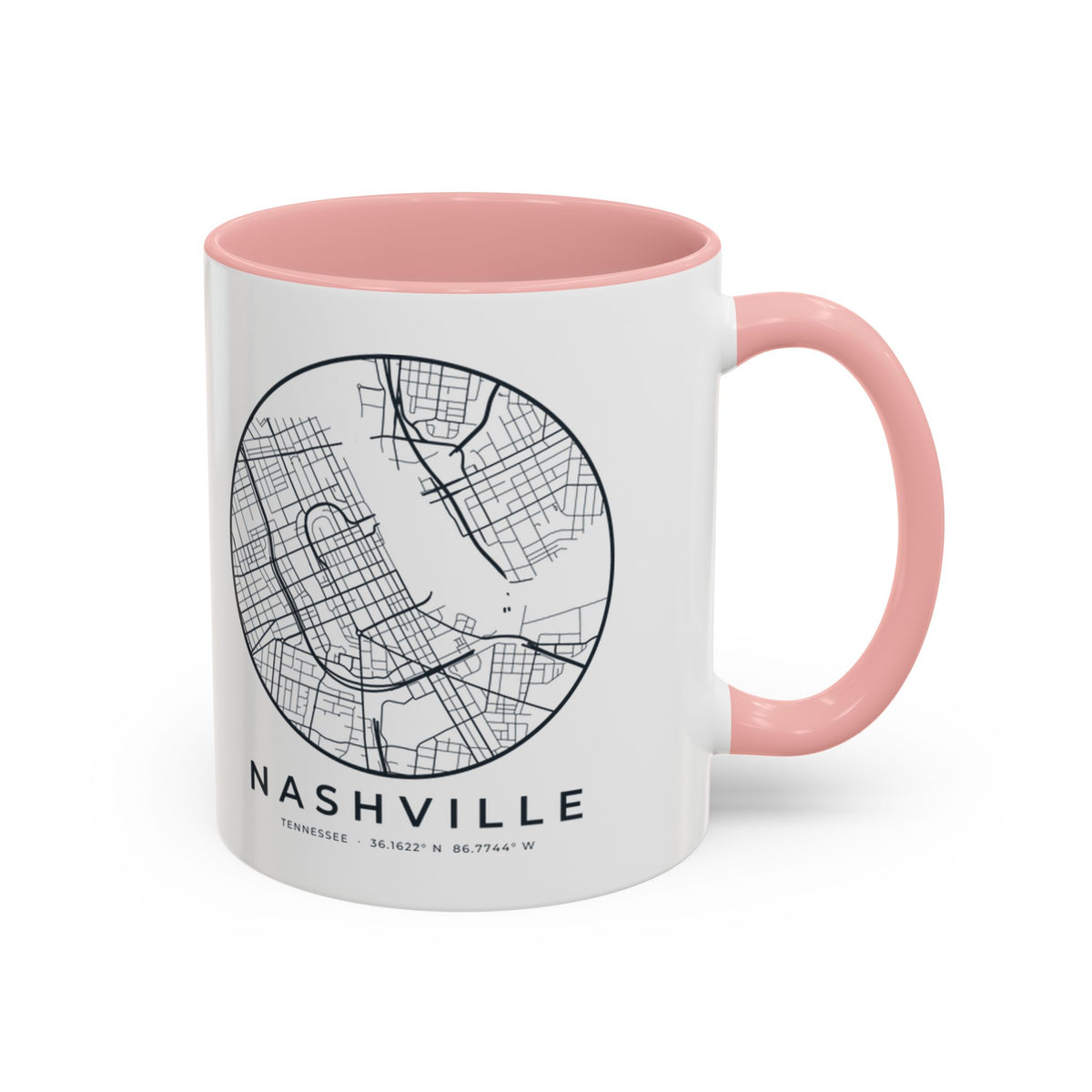 Nashville Street Map Accent Mug