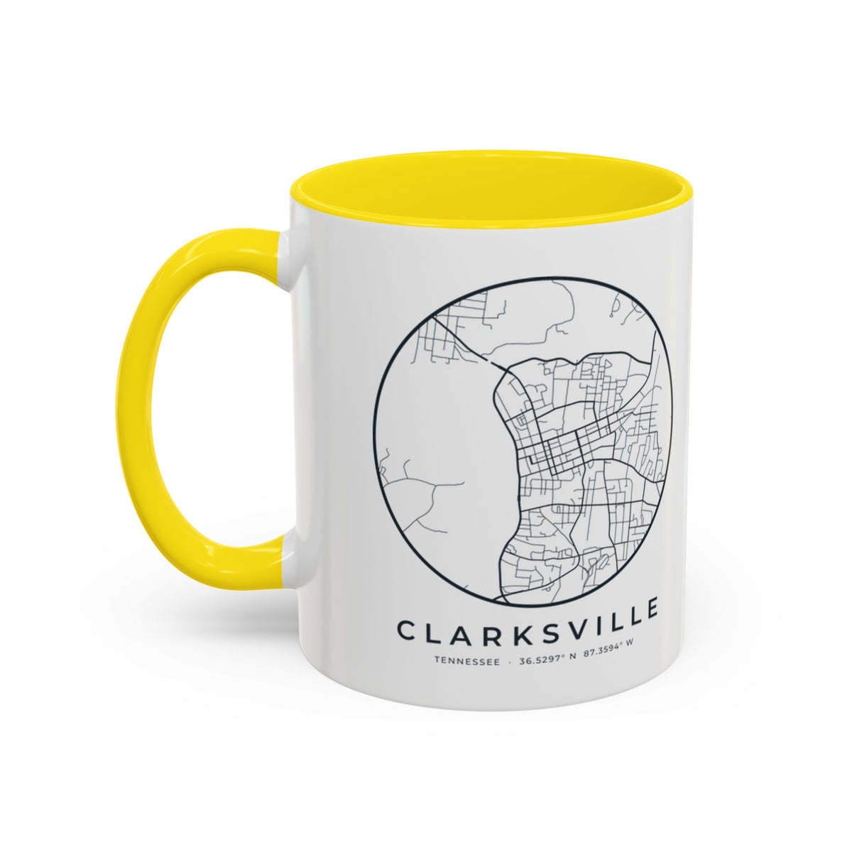 Clarksville Street Map Accent Mug